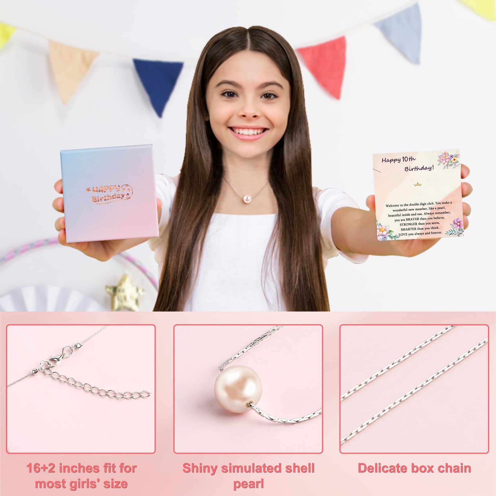 Pulsera de cuentas rosa con diseño cebra y corazón, ideal para diez años.