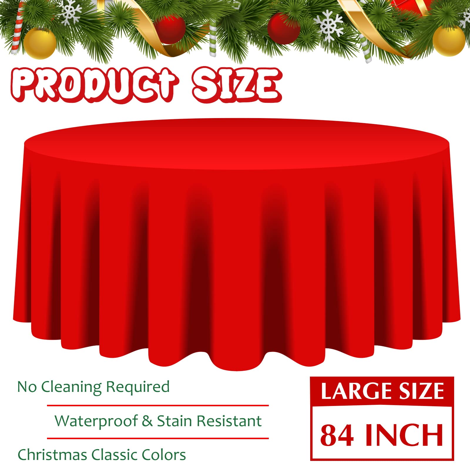 Mantel navideño blanco de Juexica, combina con cualquier decoración