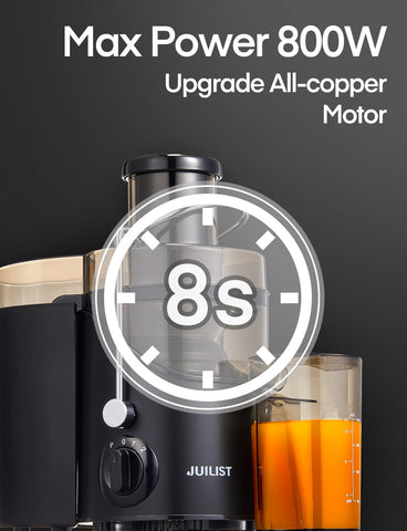 Juilist extractor de jugos, potencia 400W para jugos rápidos.