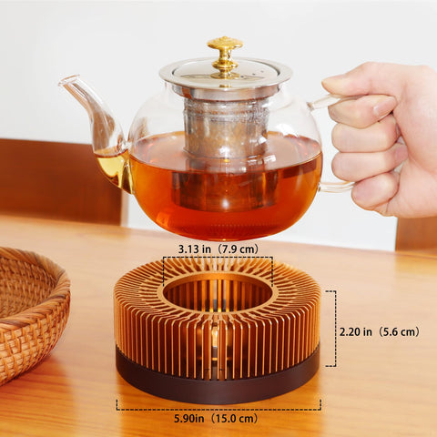 JUKFITA tetera con calor y luz suave para un ambiente acogedor