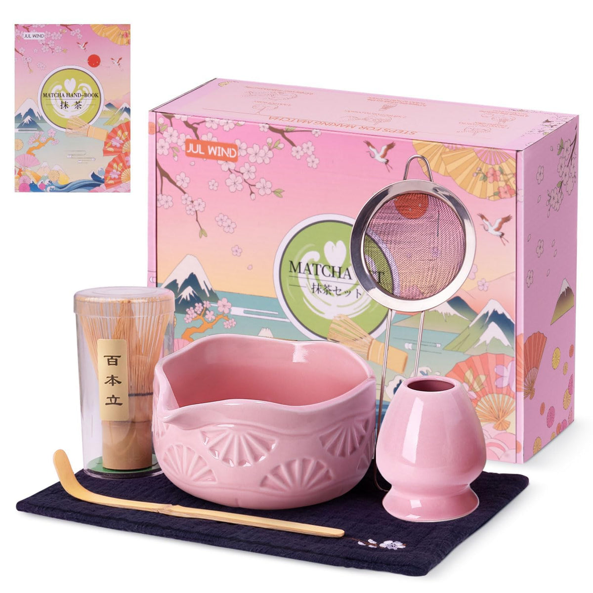 JUL WIND batidora de matcha de bambú, ideal para espumar suave y rápido
