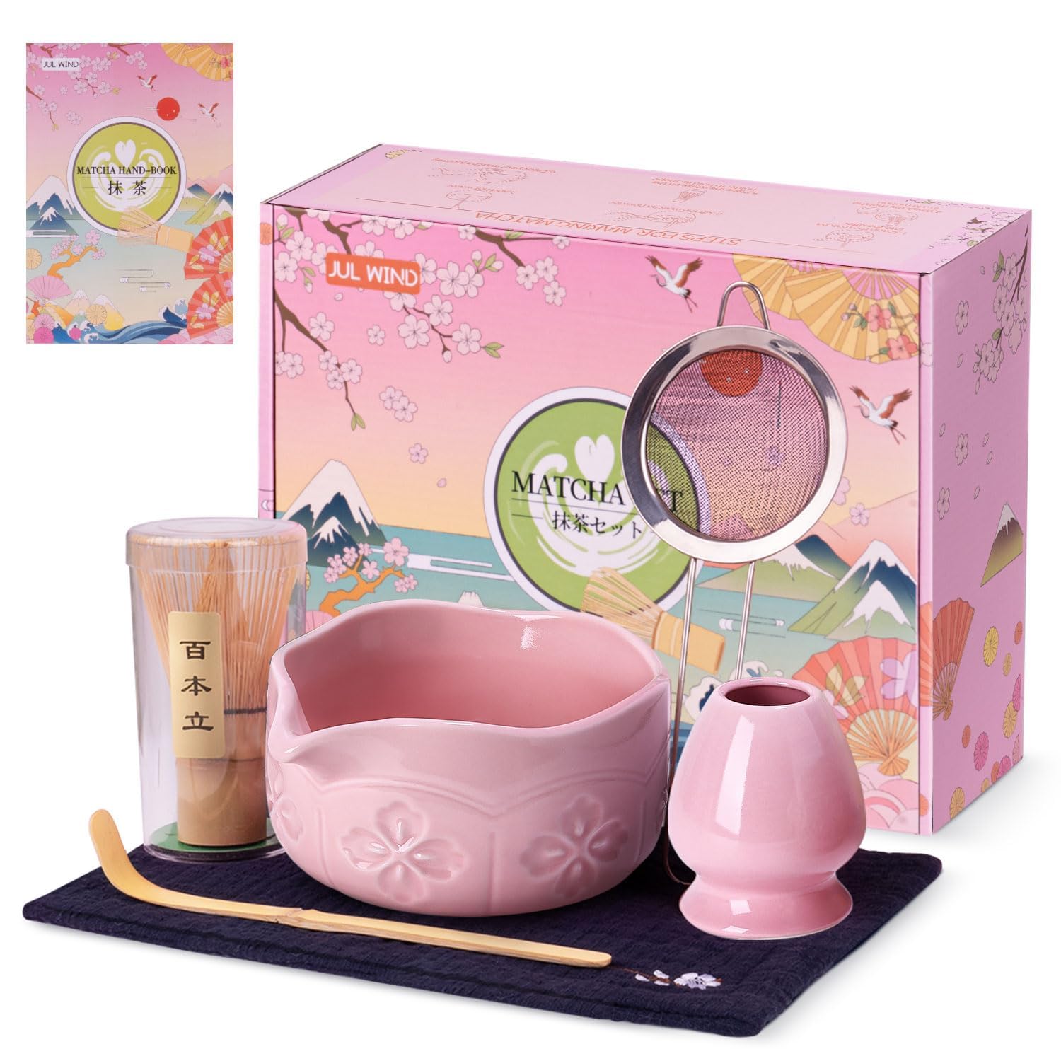 Cuenco JUL WIND Matcha con pico para vertidos suaves y limpios.