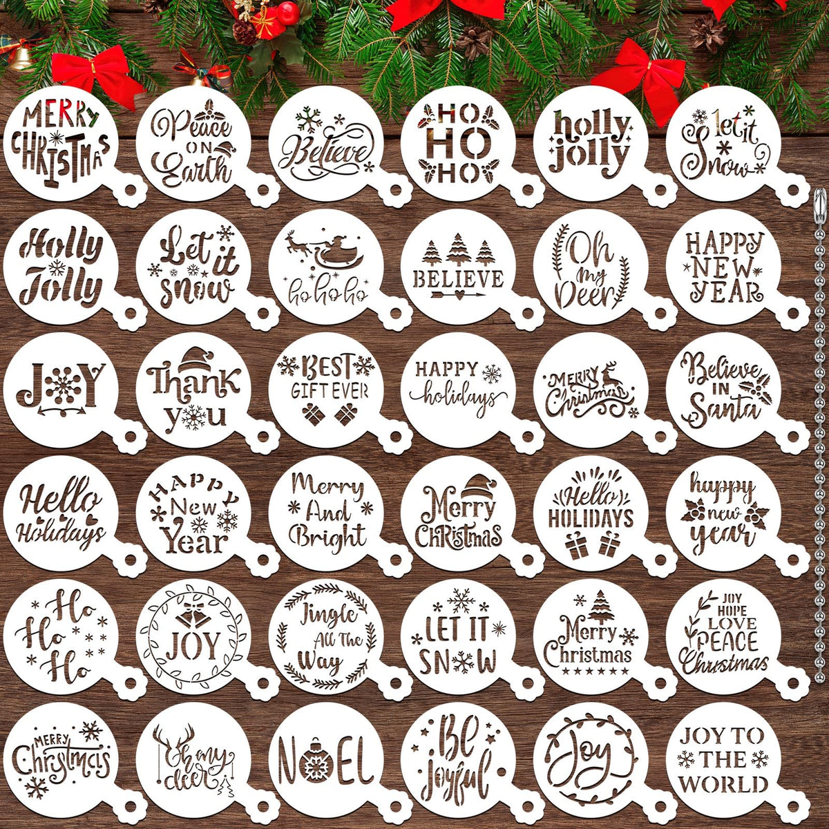 JULBEAR 36 plantillas navidad para galletas, decoración rápida y festiva