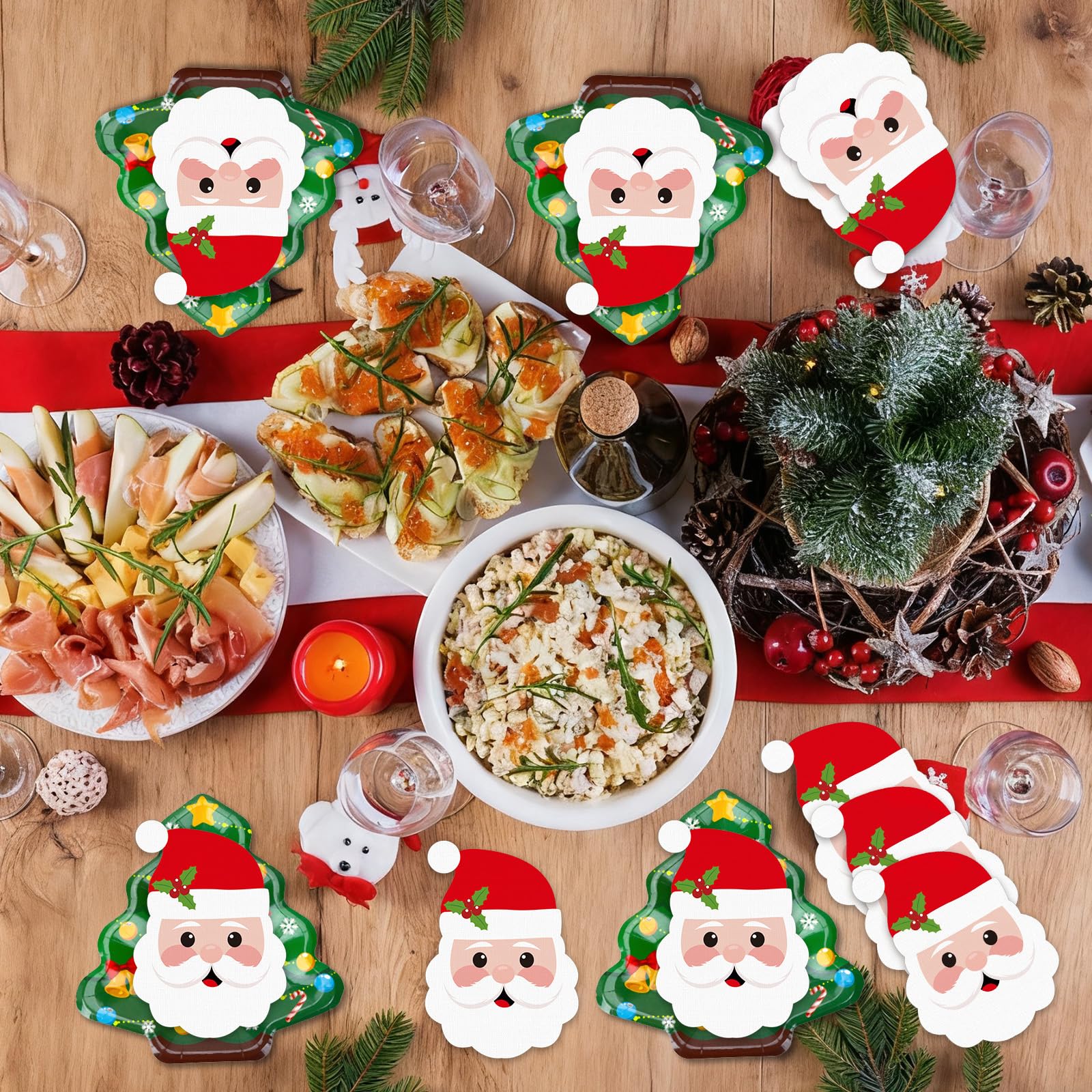 Paquete JULBEAR de 100 piezas para fiestas navideñas sin complicaciones.