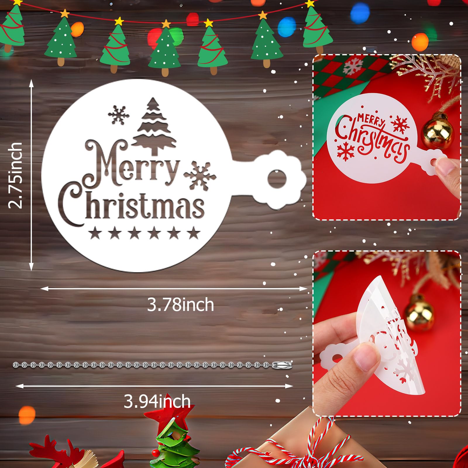 JULBEAR letras y símbolos navideños para mensajes personalizados en postres