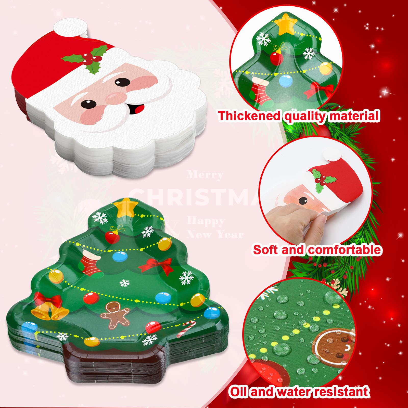 Platos postre JULBEAR de tamaño 21-5x20-5 cm para snacks y dulces.