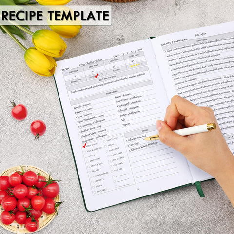 Plantilla práctica de JULEASEL para anotar ingredientes, tiempos y notas.