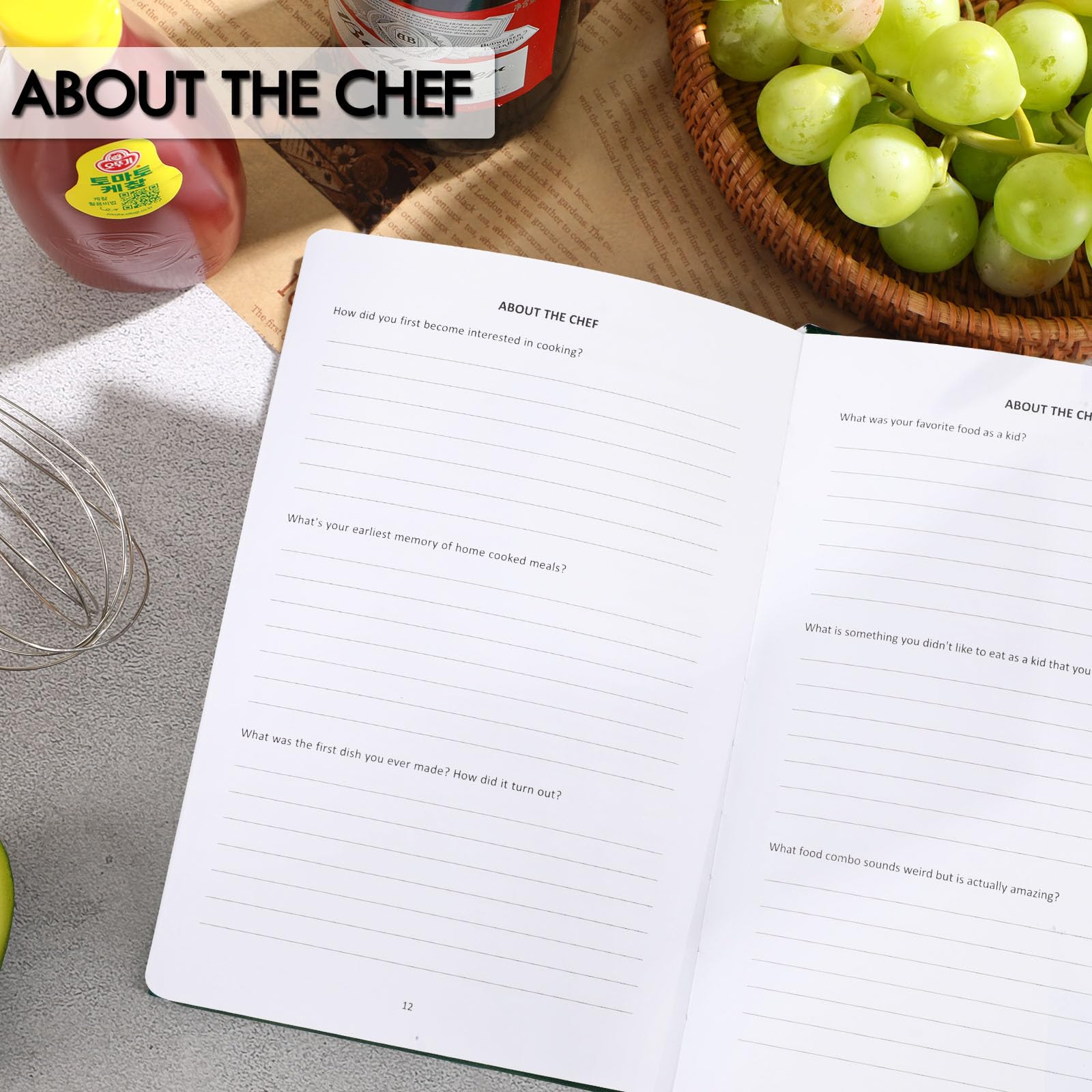 Secciones únicas de JULEASEL para memorias culinarias y metas de cocina.