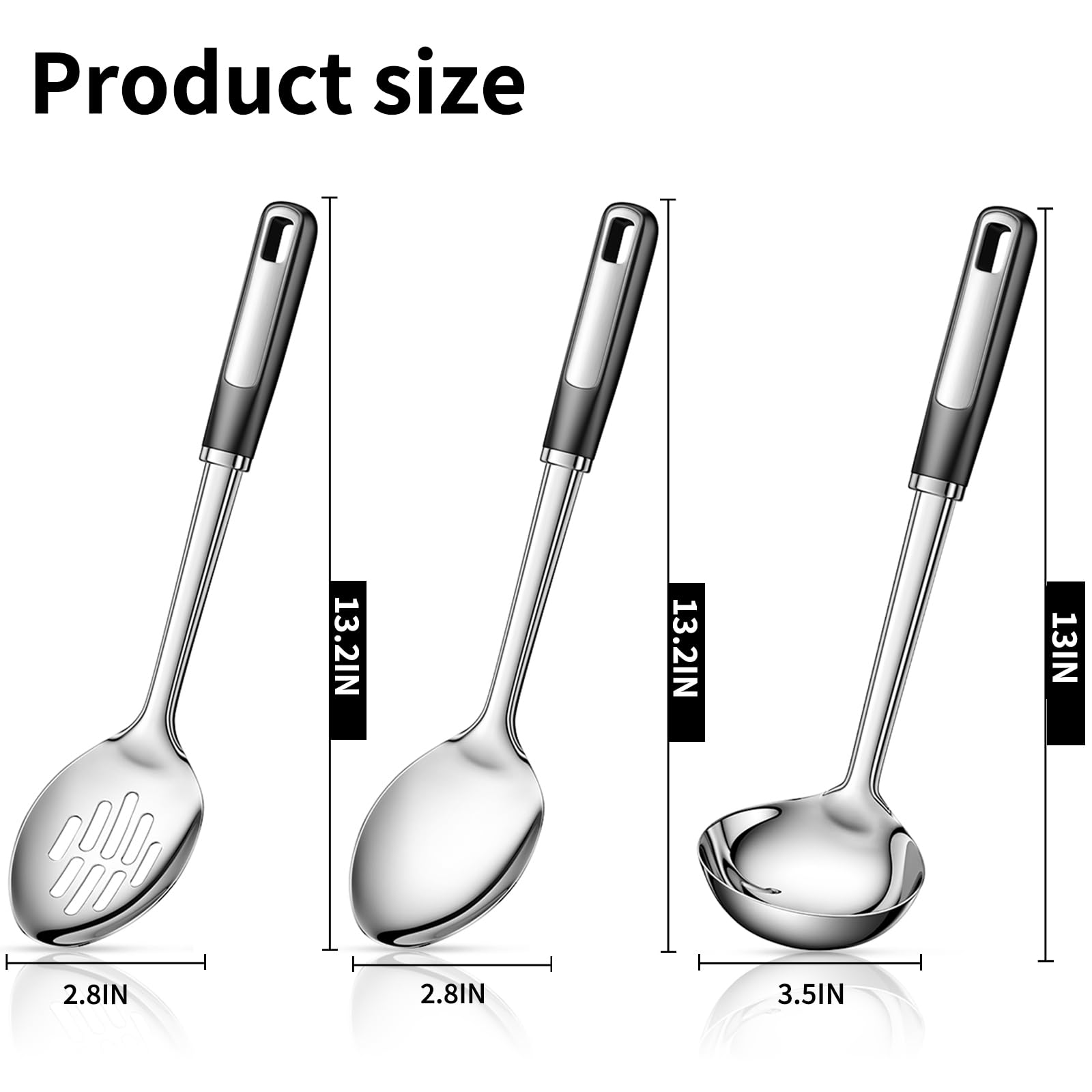 Cuchara para servir JULIPRO, juego de 3 piezas, perfecta para porciones y presentaciones