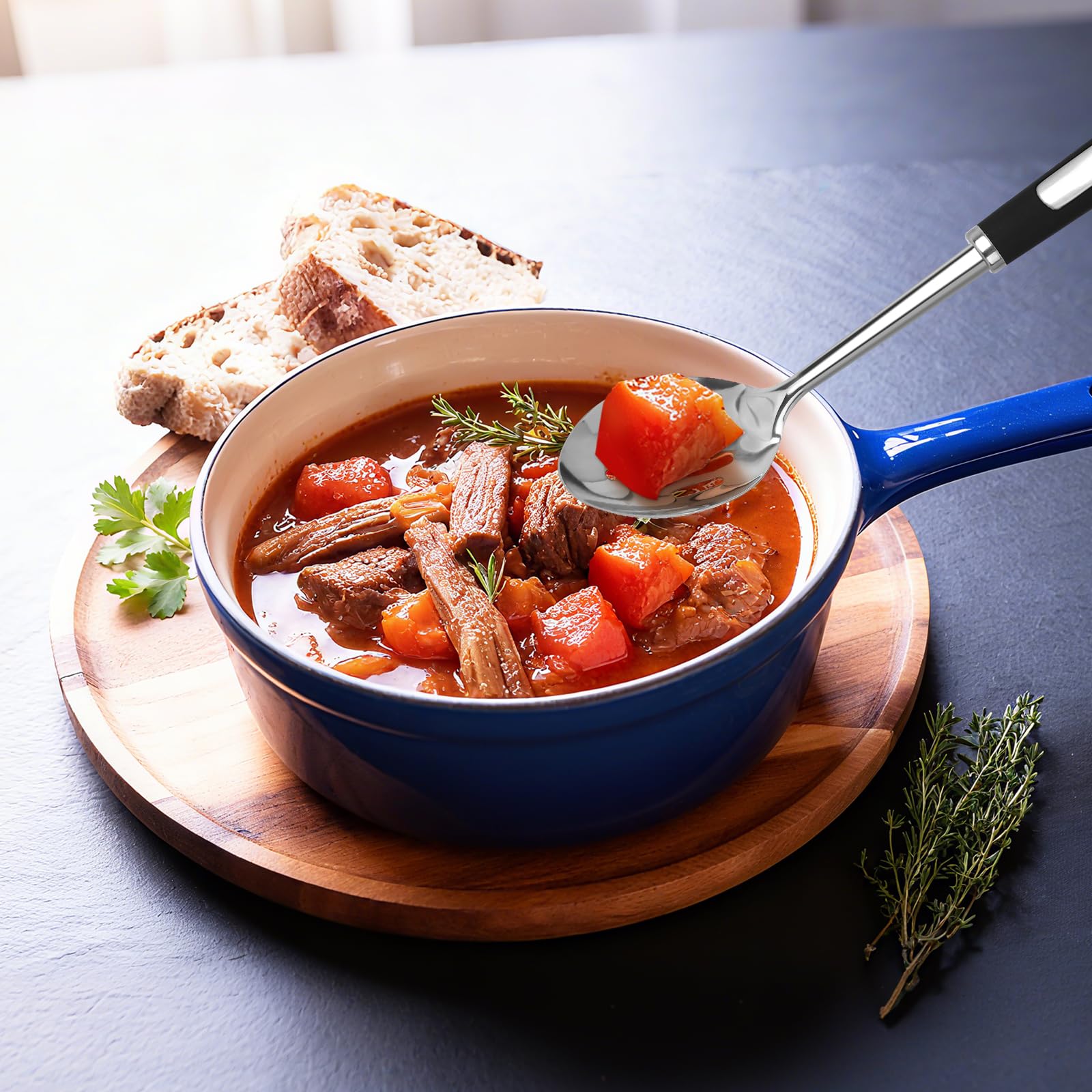 Cucharón JULIPRO para servir en comidas y banquetes, diseño práctico
