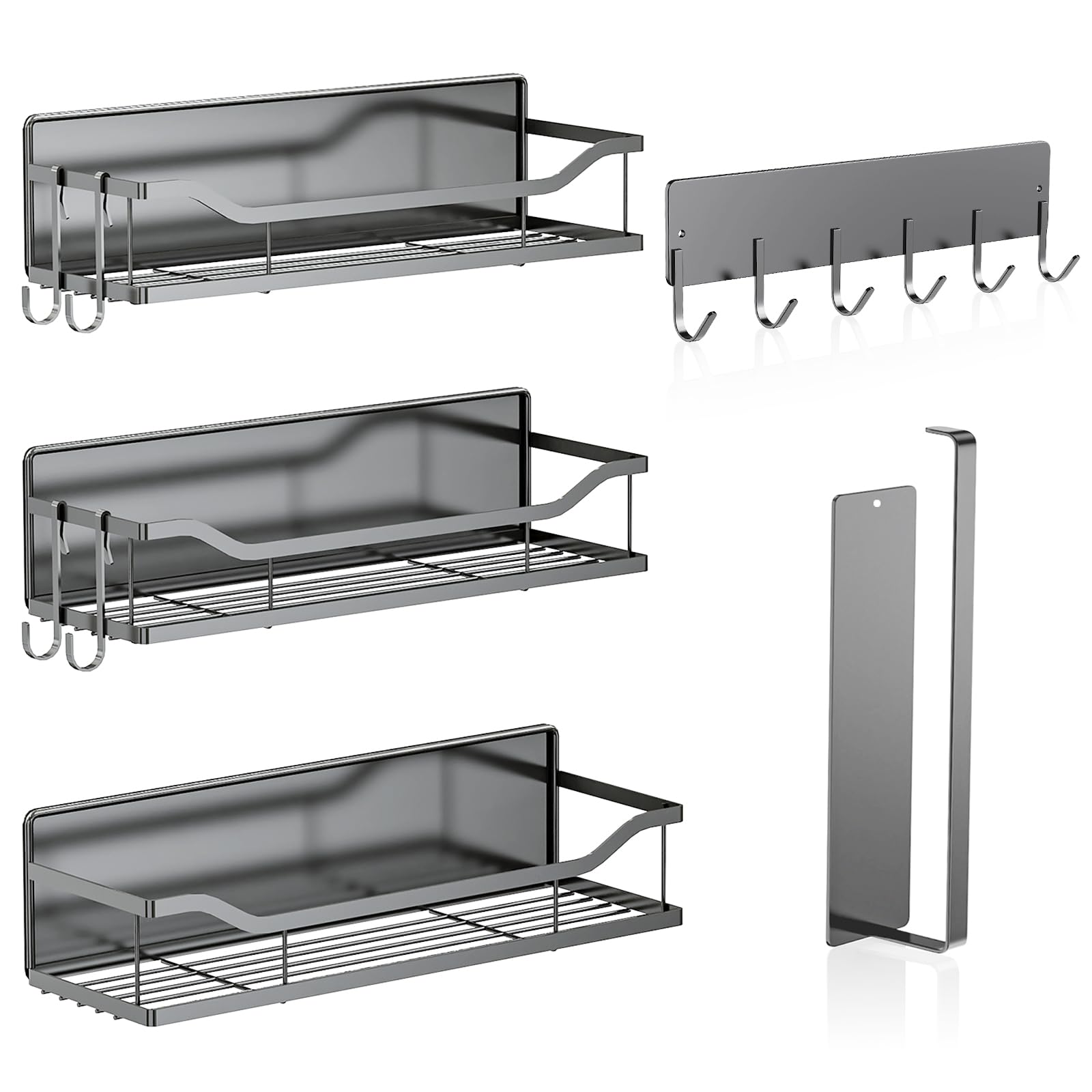 Baldas magnéticas JulktLli para refrigerador, organización de especias al alcance.
