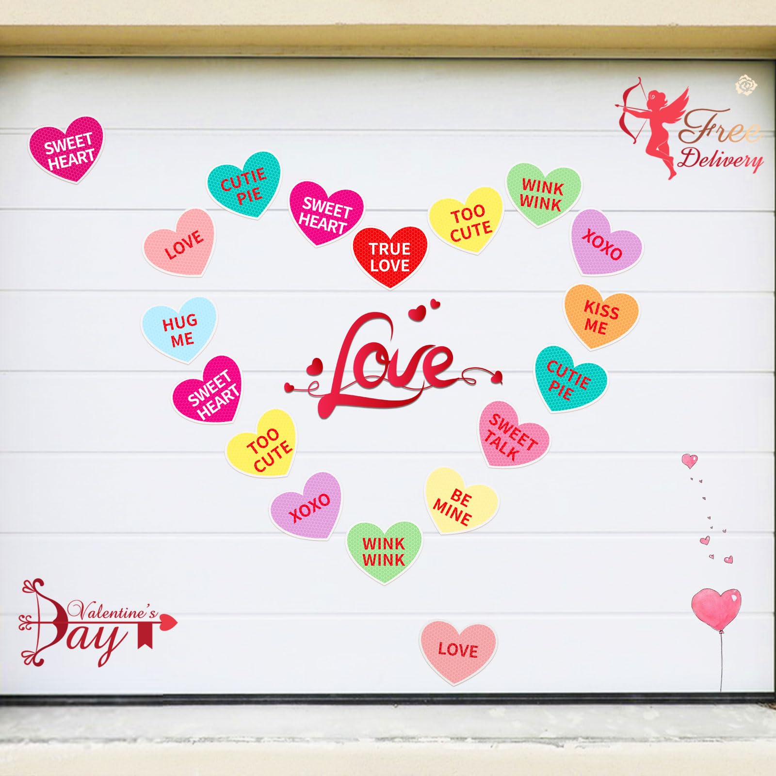 Imán JULMELON de corazón para pizarra blanca, decorativo y reutilizable