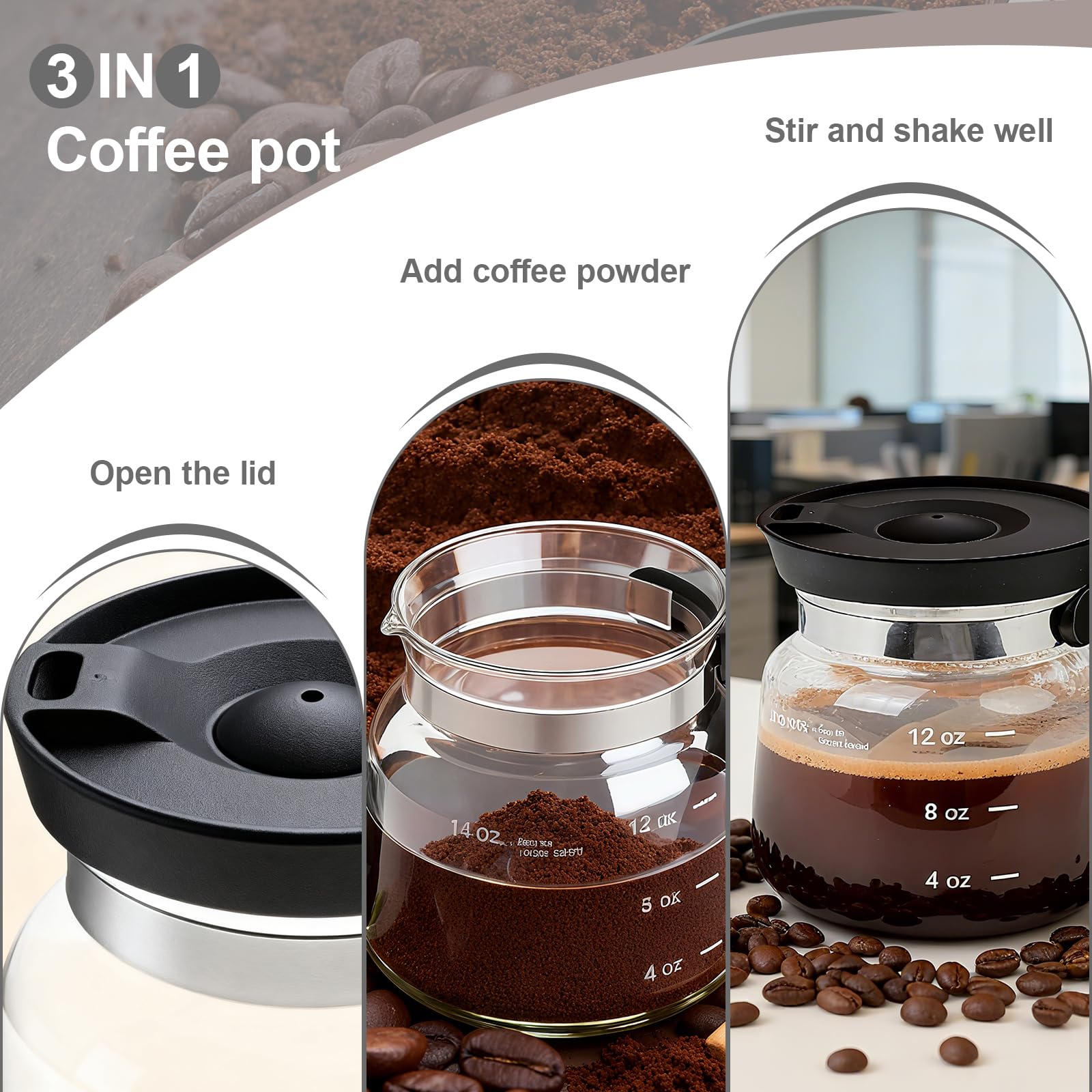 Tapa sellada Julyxi taza mini cafetera 16 onzas para mantener el calor.