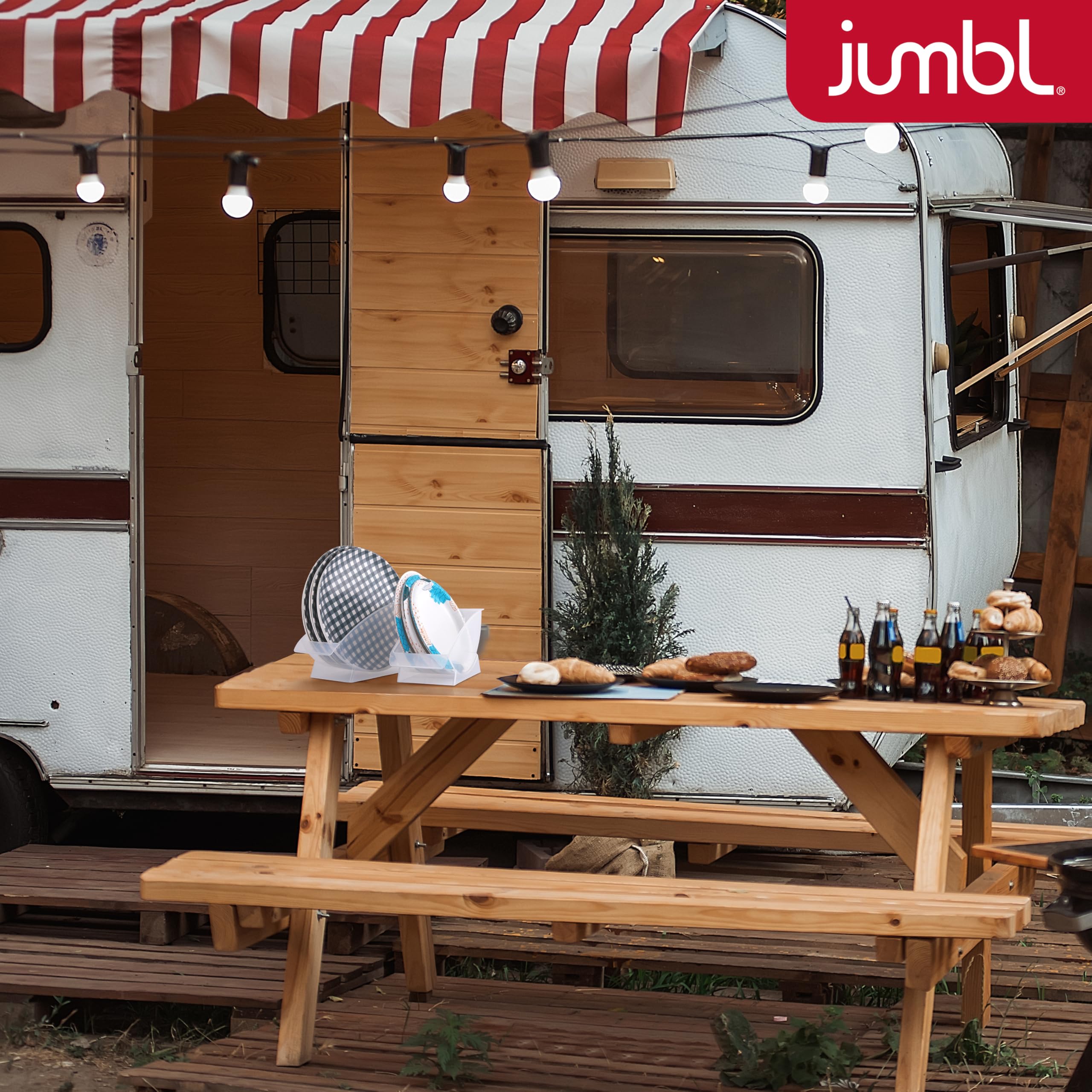Jumbl: perfecto para RV y camping gracias a su diseño práctico vertical.