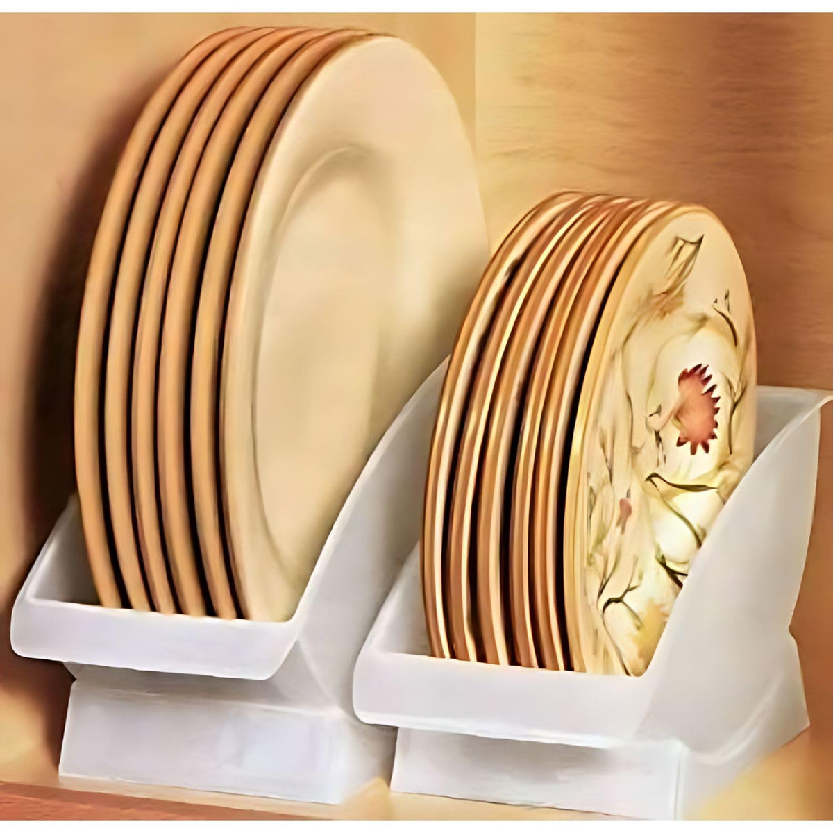Jumbl: soporte para platos de 10 pulgadas, ideal para gabinetes pequeños.