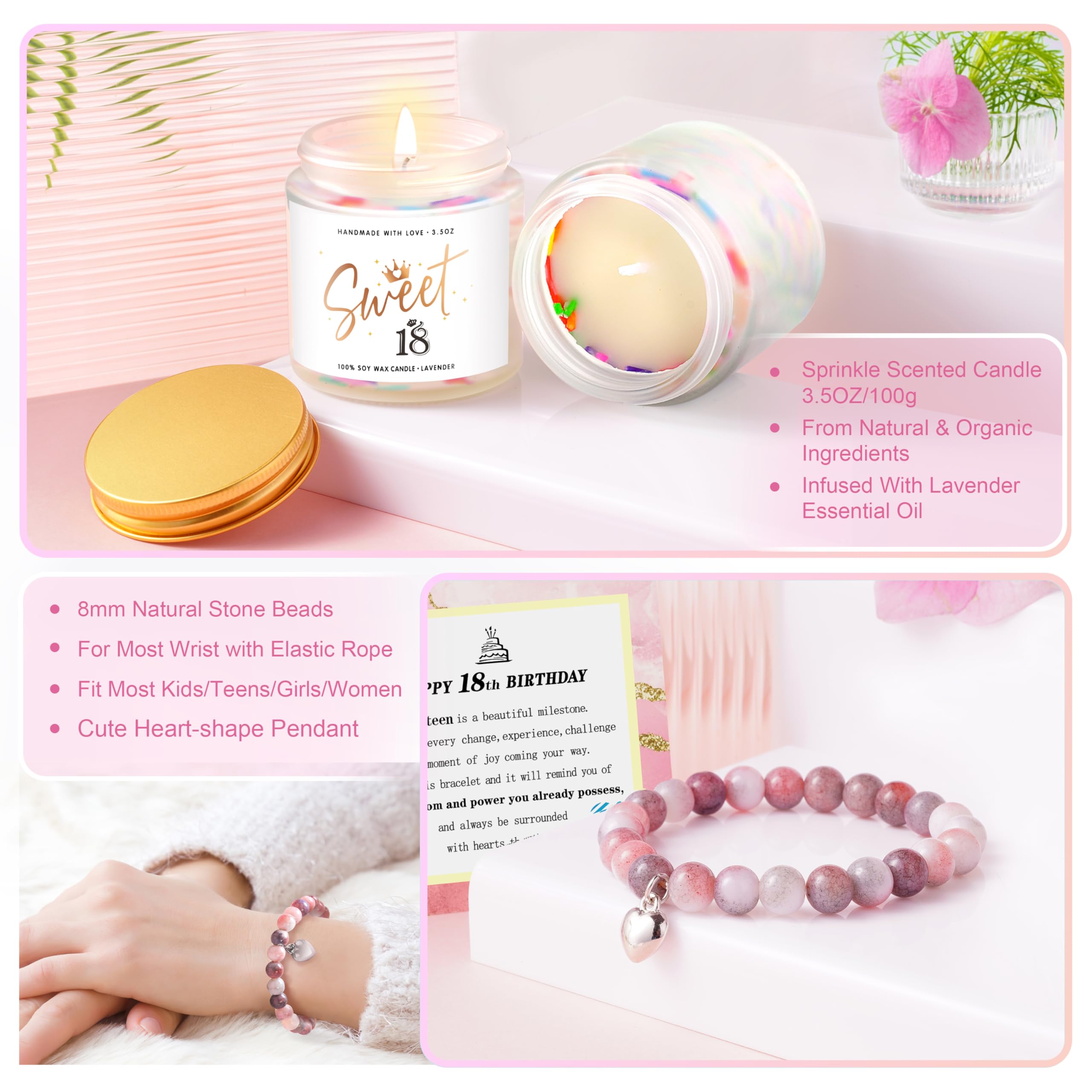 Pulsera de cuentas rosa Jumway, complemento delicado para regalar