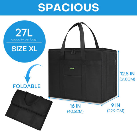 Capacidad de 27 litros de JUNGYOON para muchas compras o comidas para picnic.