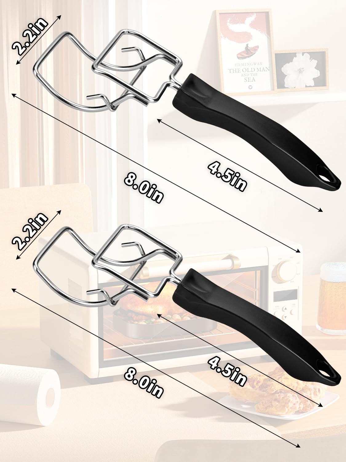 JUNTIANZE clip de horno práctico para retirar bandejas calientes con seguridad
