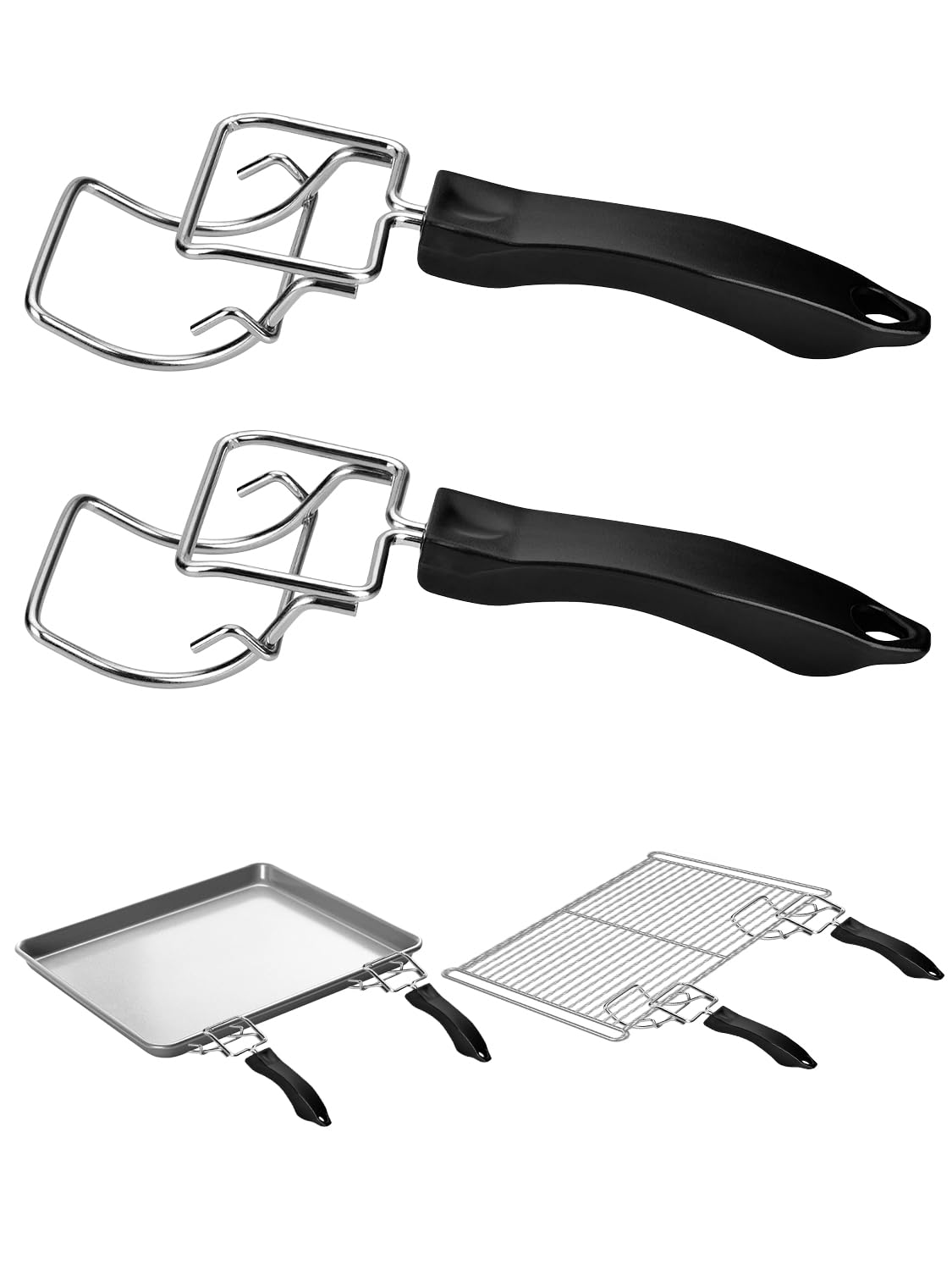 JUNTIANZE extractor de bandeja para freidora de aire, dos piezas para levantar bandejas con seguridad
