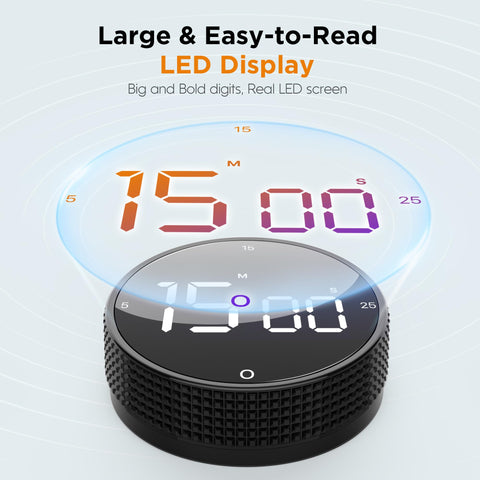 JUNVIL temporizador digital con operación simple con giro de dial para ajustar tiempos