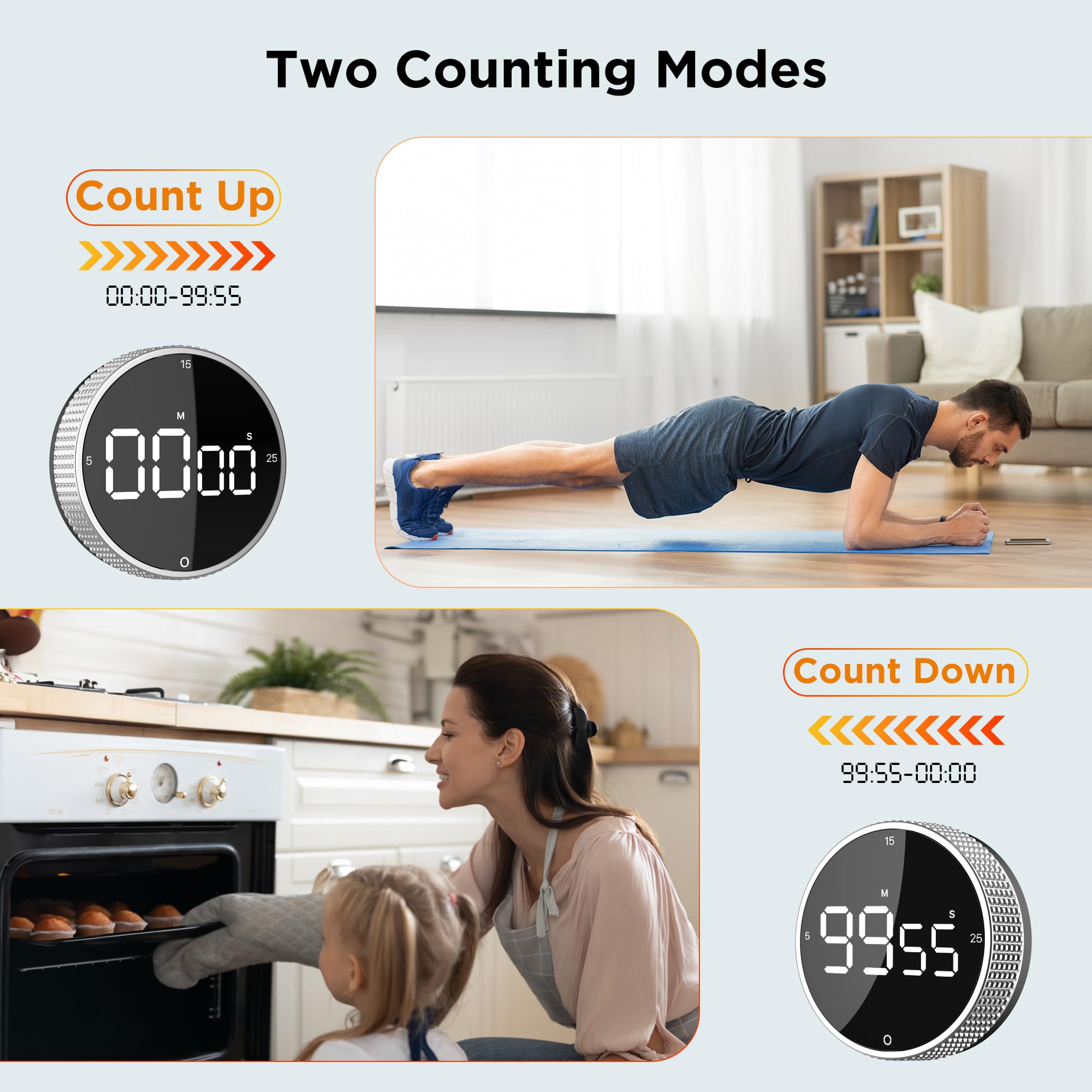 Ideal para cocina, hornear y rutinas de fitness