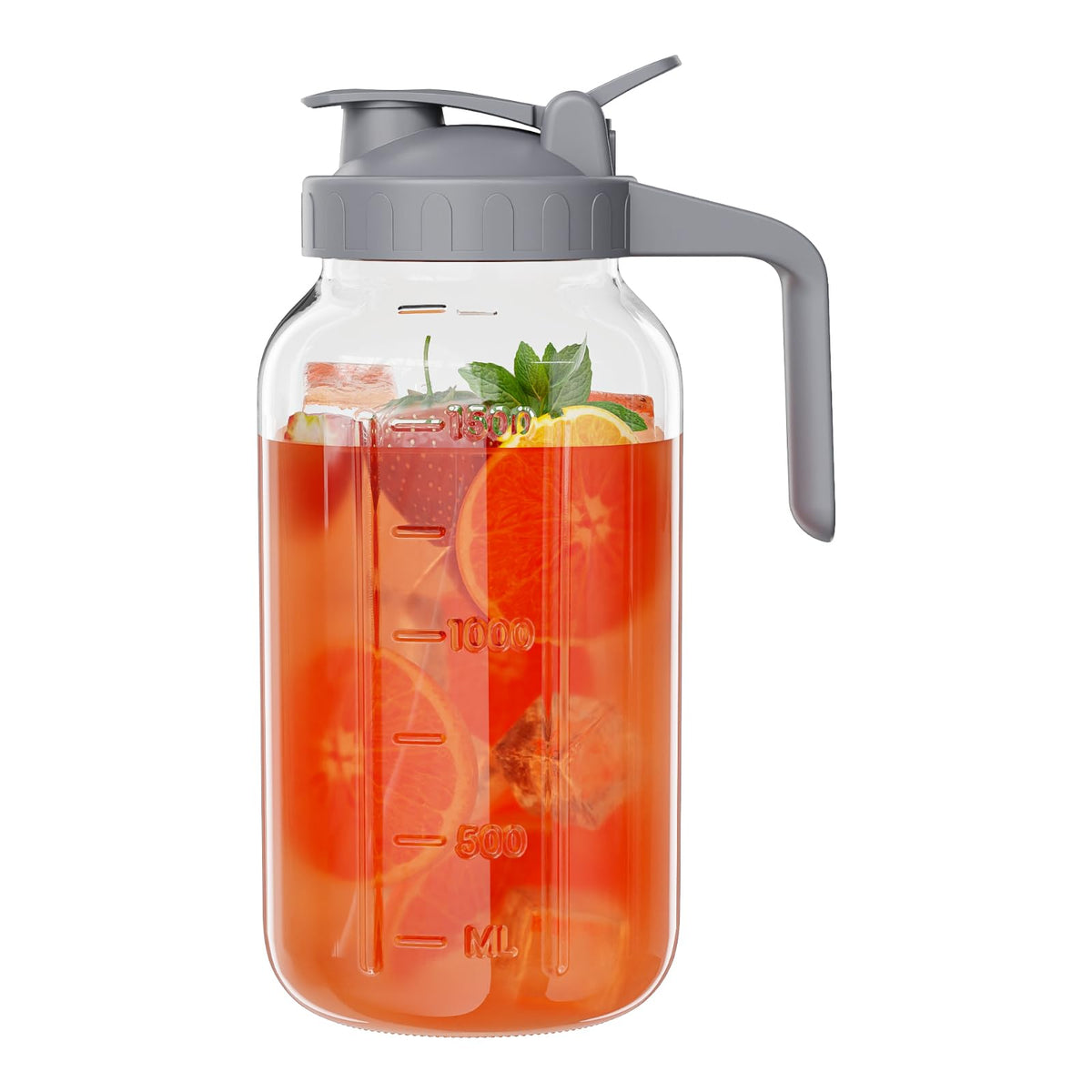 Jarra JunVpic Mason 64oz con tapa-vertido para bebidas sin goteo