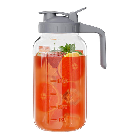 Jarra JunVpic Mason 64oz con tapa-vertido para bebidas sin goteo