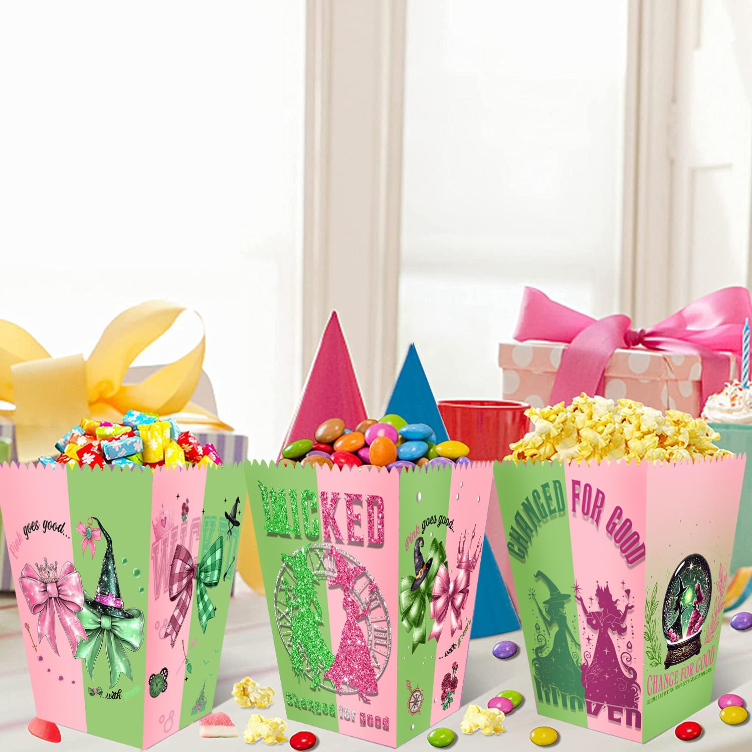 Junyaoii diseños variados para brujas, decoraciones divertidas para eventos infantiles.
