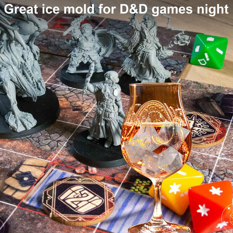 DND dado de silicona Juome, 7 cavidades y bordes nítidos.