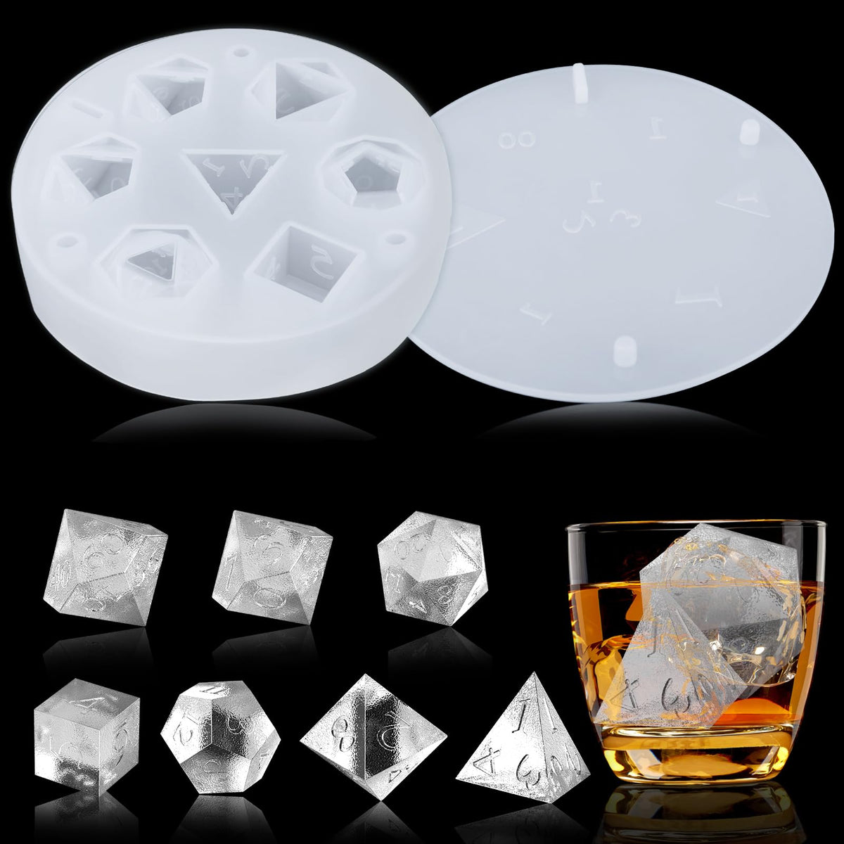 Dado Juome de hielo con 7 cavidades, ideal para whisky.