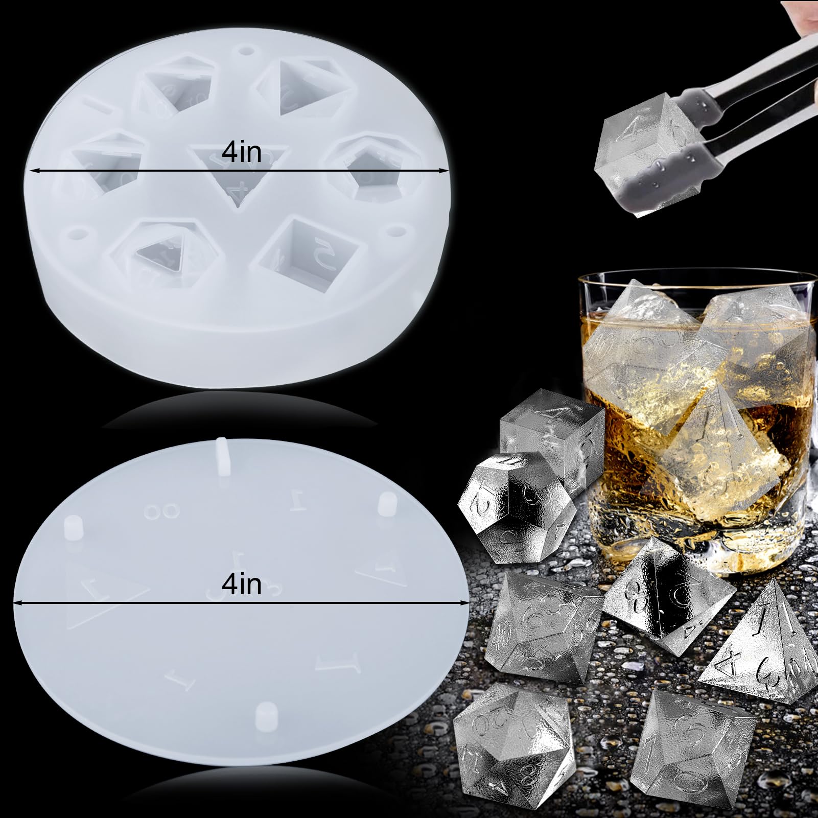 Dado de hielo Juome con tapa, desmolde fácil.