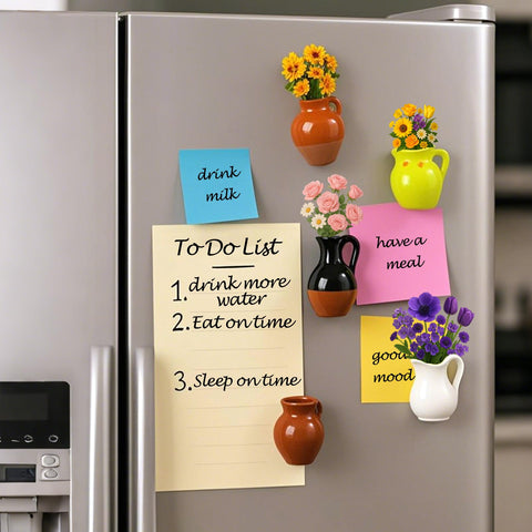 Juome mini jarrón magnético para cocina con flores, detalle decorativo práctico.