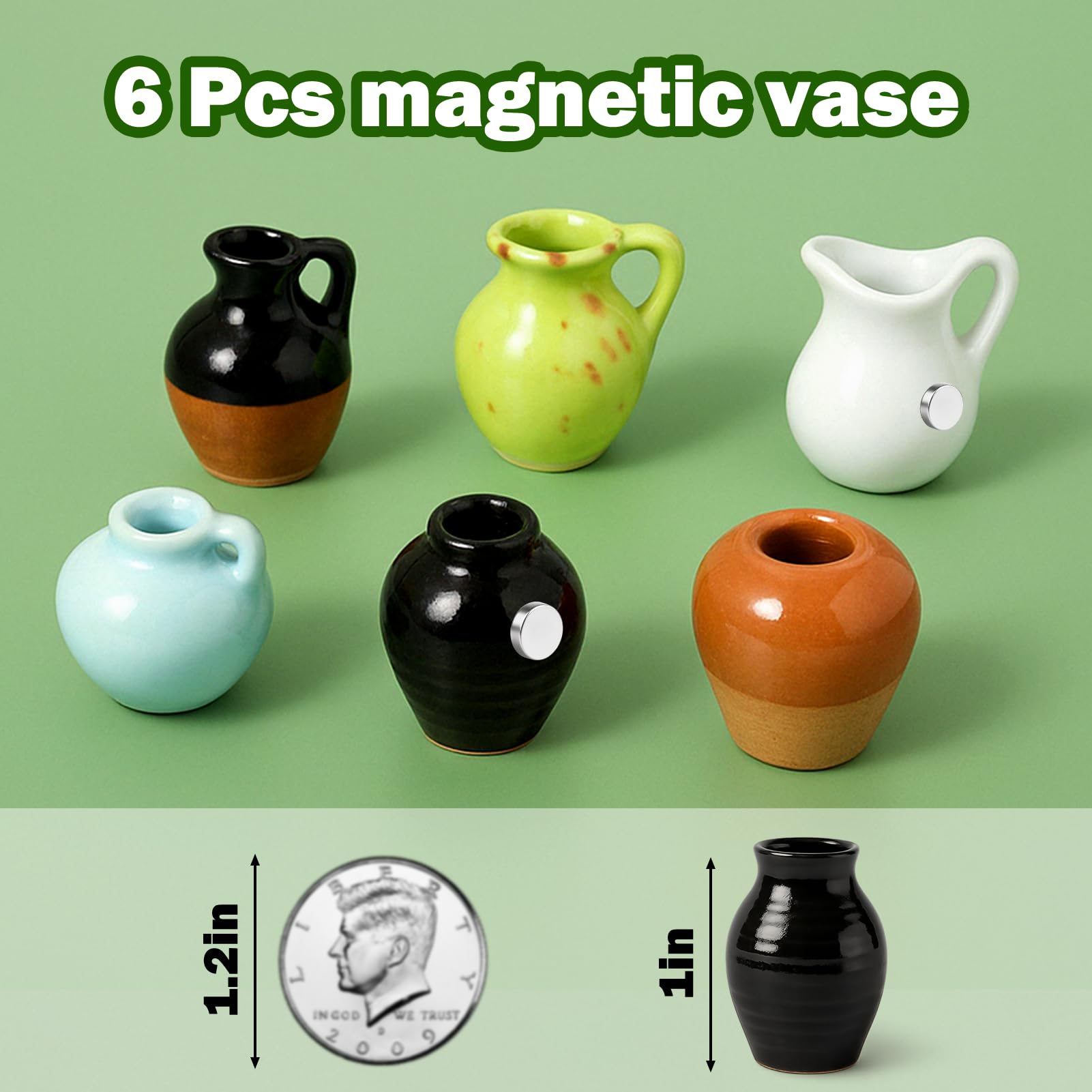 Juome mini jarrón magnético para regalo con flores, regalo perfecto para decoradores.