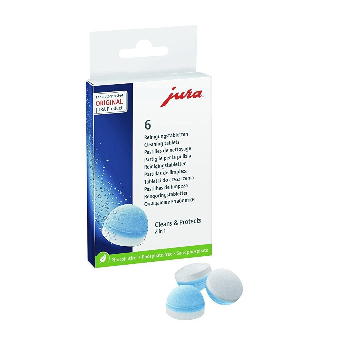 Jura 64308 tableta de limpieza para centros de café automáticos, pack de 6