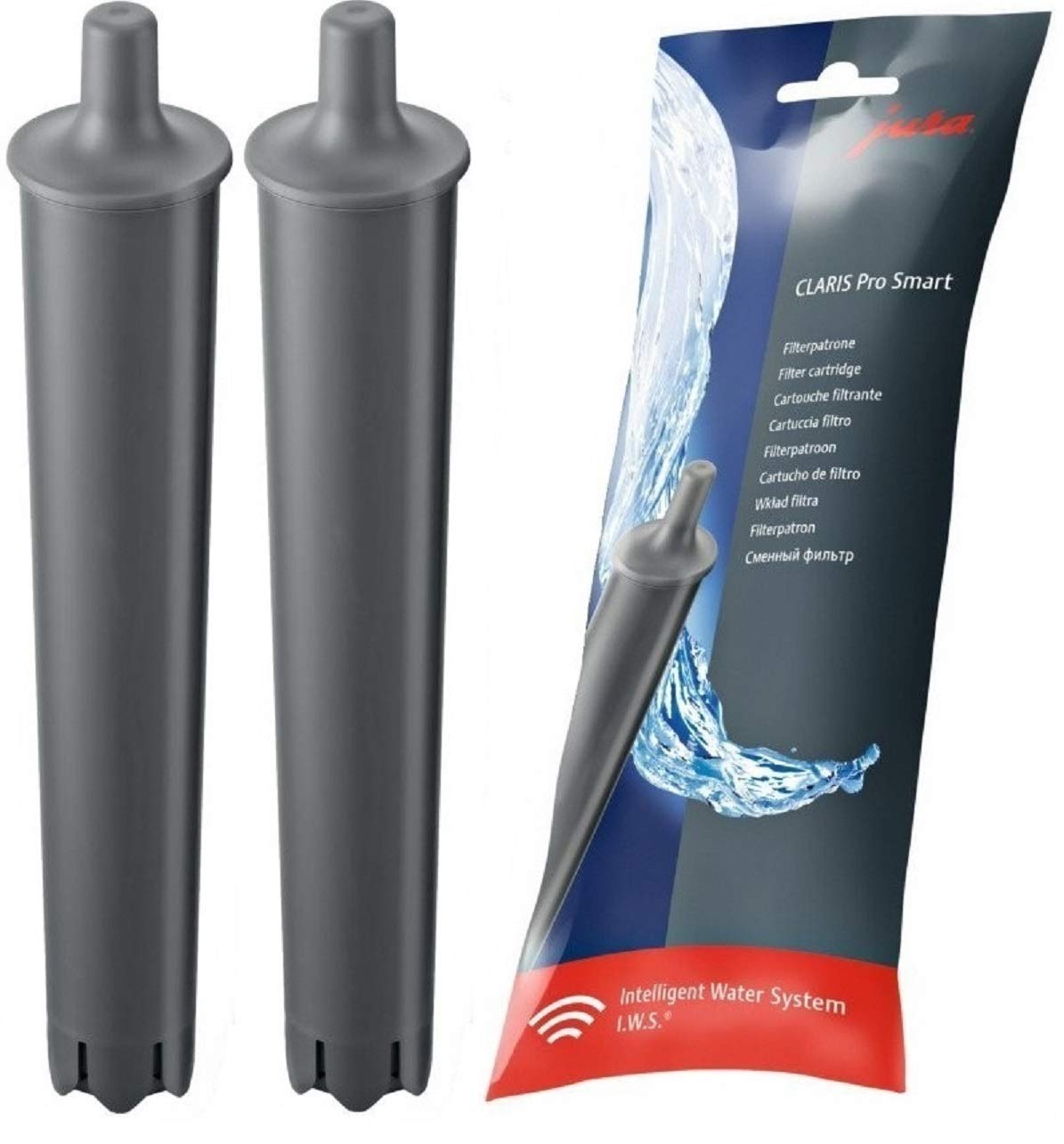 Filtro CLARIS Pro Inteligentes de Jura para máquinas de café, conjunto de dos, mejora la calidad del agua