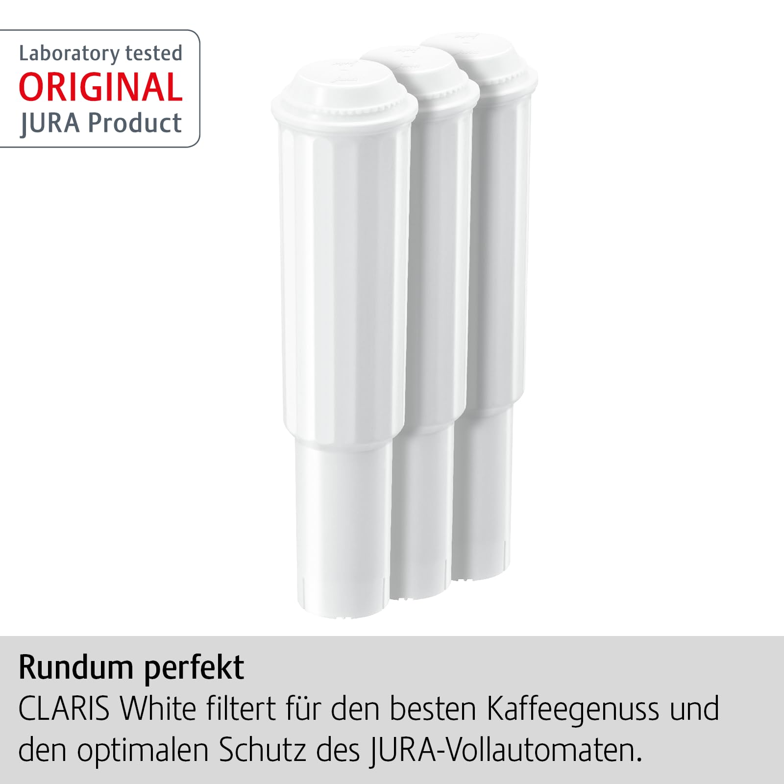 JURA CLARIS White: filtro en tanque facilita instalación y reemplazo sencillo.