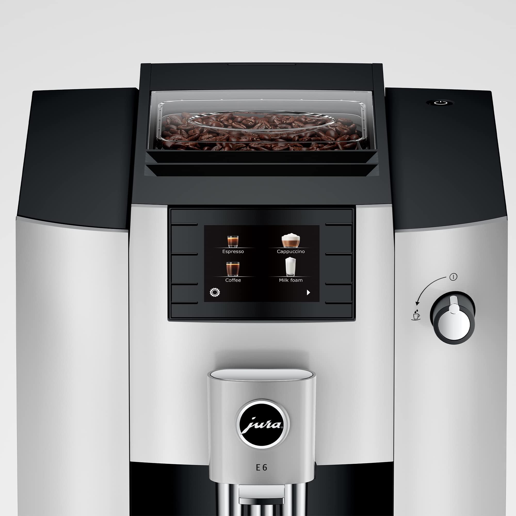 JURA E6 Platinum 15465, ajustes personalizados de cafe para sabor a medida.