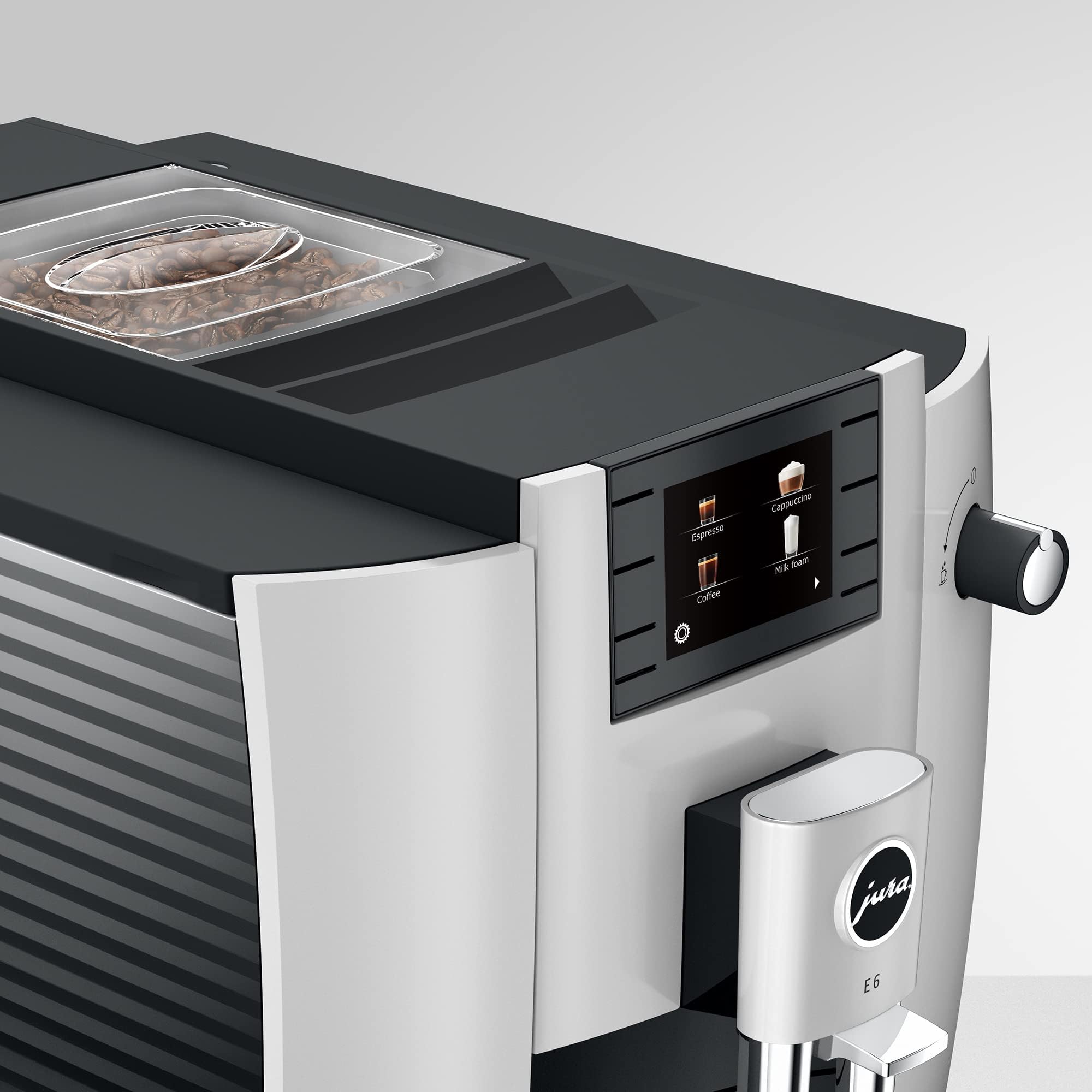 JURA E6 Platinum 15465, autolimpieza rápida para mantenimiento sencillo.