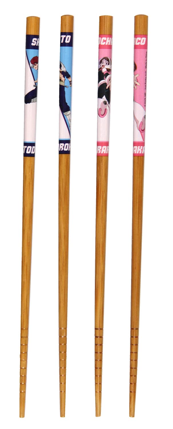 Just Funky Mi Héroe Academia palillos de bambú para ramen y sushi.