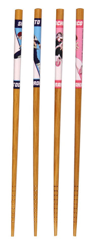 Just Funky Mi Héroe Academia palillos de bambú para ramen y sushi.