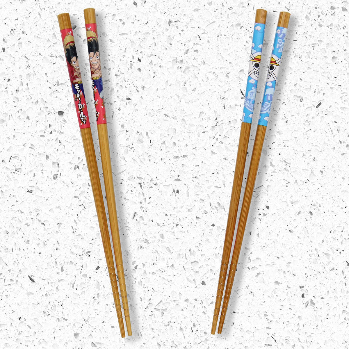 JUST FUNKY palillos de bambú con logotipo Sombrero de Paja para ramen y sushi.
