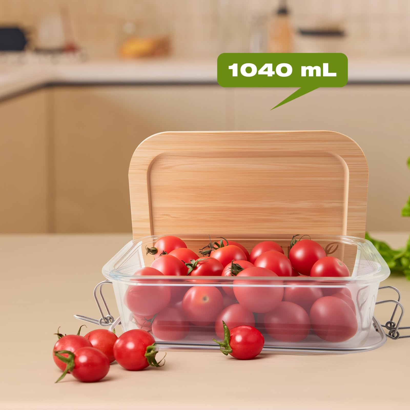 JUST VEGAN diseño apilable que ahorra espacio en refrigerador.