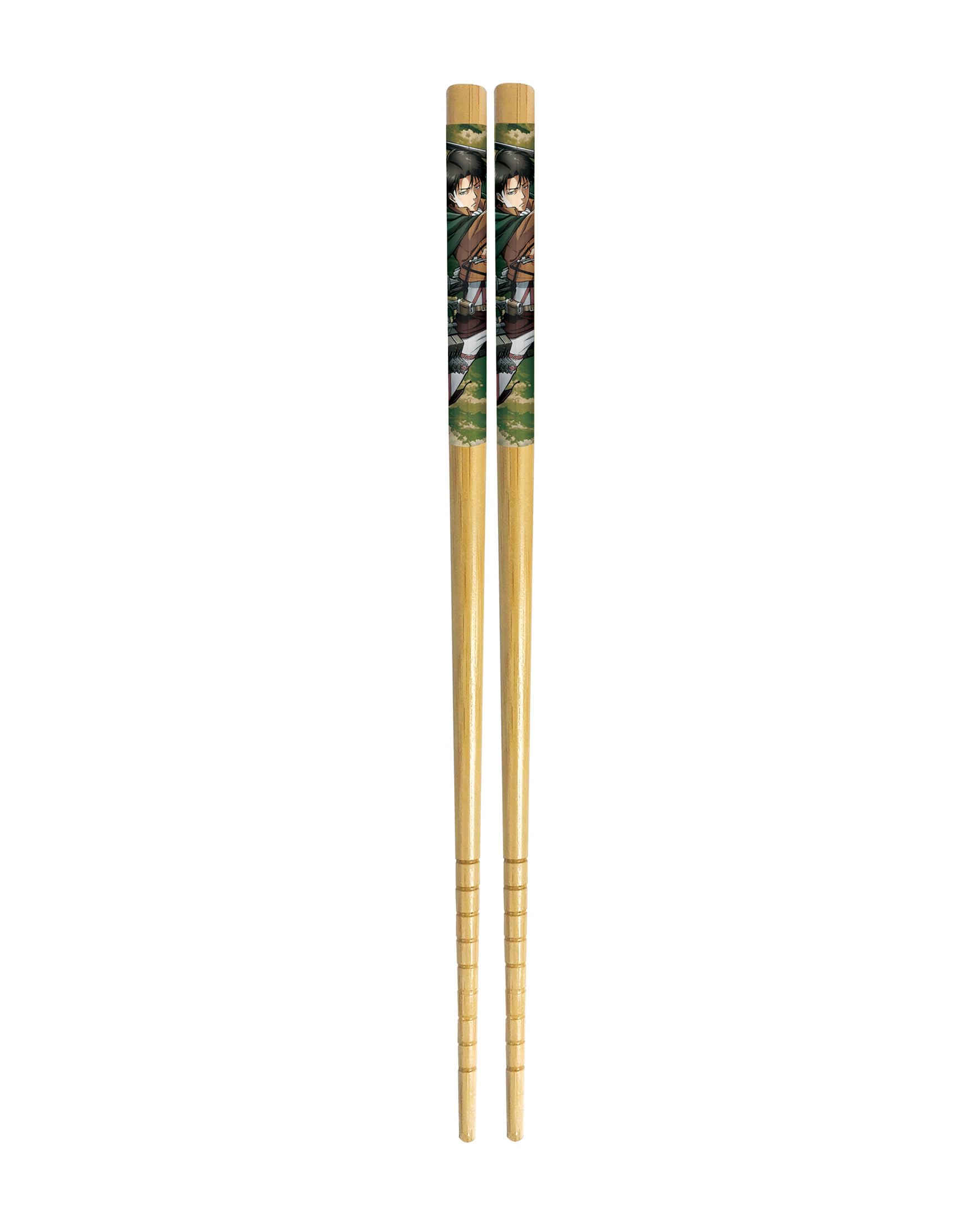 Just Funky Attack on Titan: palillos con surcos para mejor agarre durante comidas.