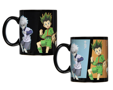 JUST FUNKY Hunter X Hunter taza cambio de color con personajes, ideal para bebidas calientes.