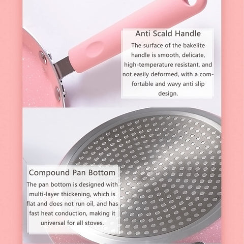 JustUP conjunto rosa antiadherente para preparar varias recetas