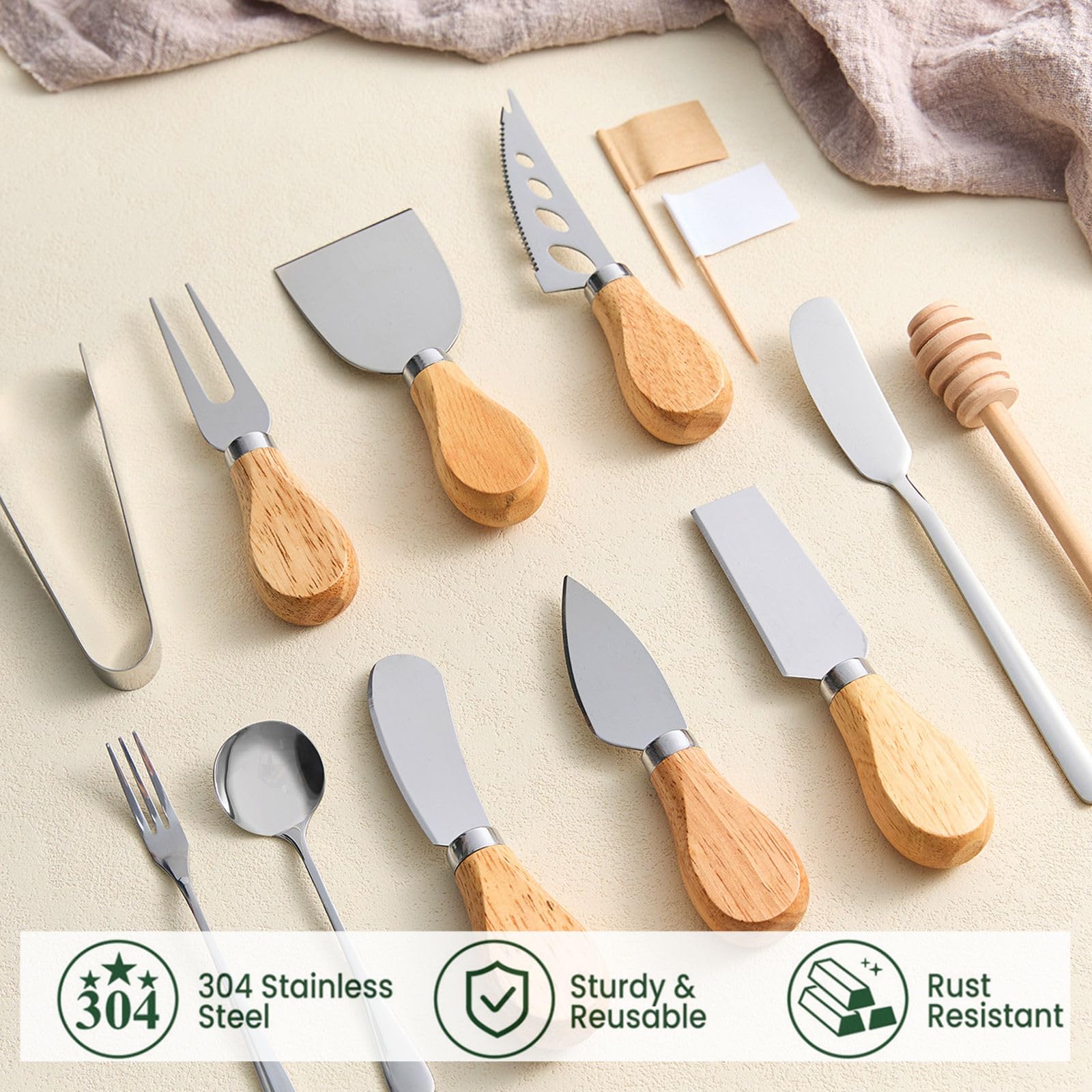 Tenedores de Jutieuo en acero inoxidable para recoger frutas con estilo