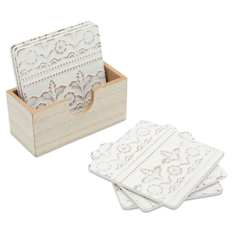 Juvale posavasos con diseño floral para estilos rústicos y elegantes.