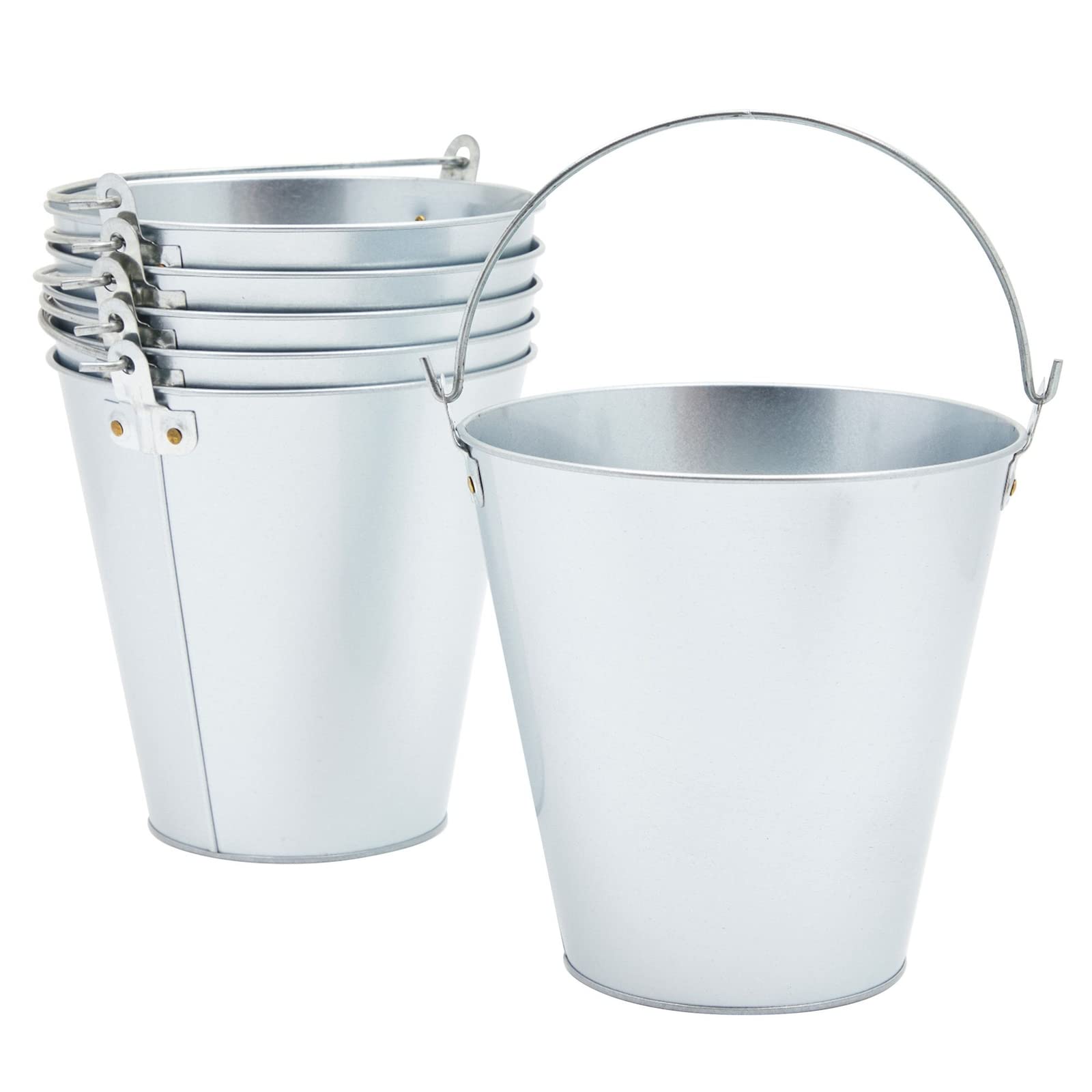 Juvale baldes metal conjunto de 6, ideal para servir bebidas frías.