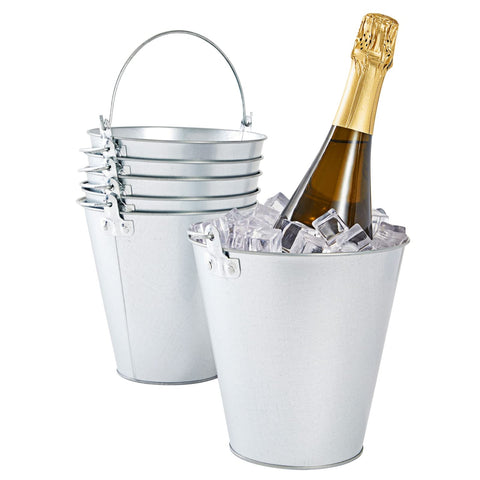 Juvale baldes metal galvanizado, durabilidad para uso repetido.