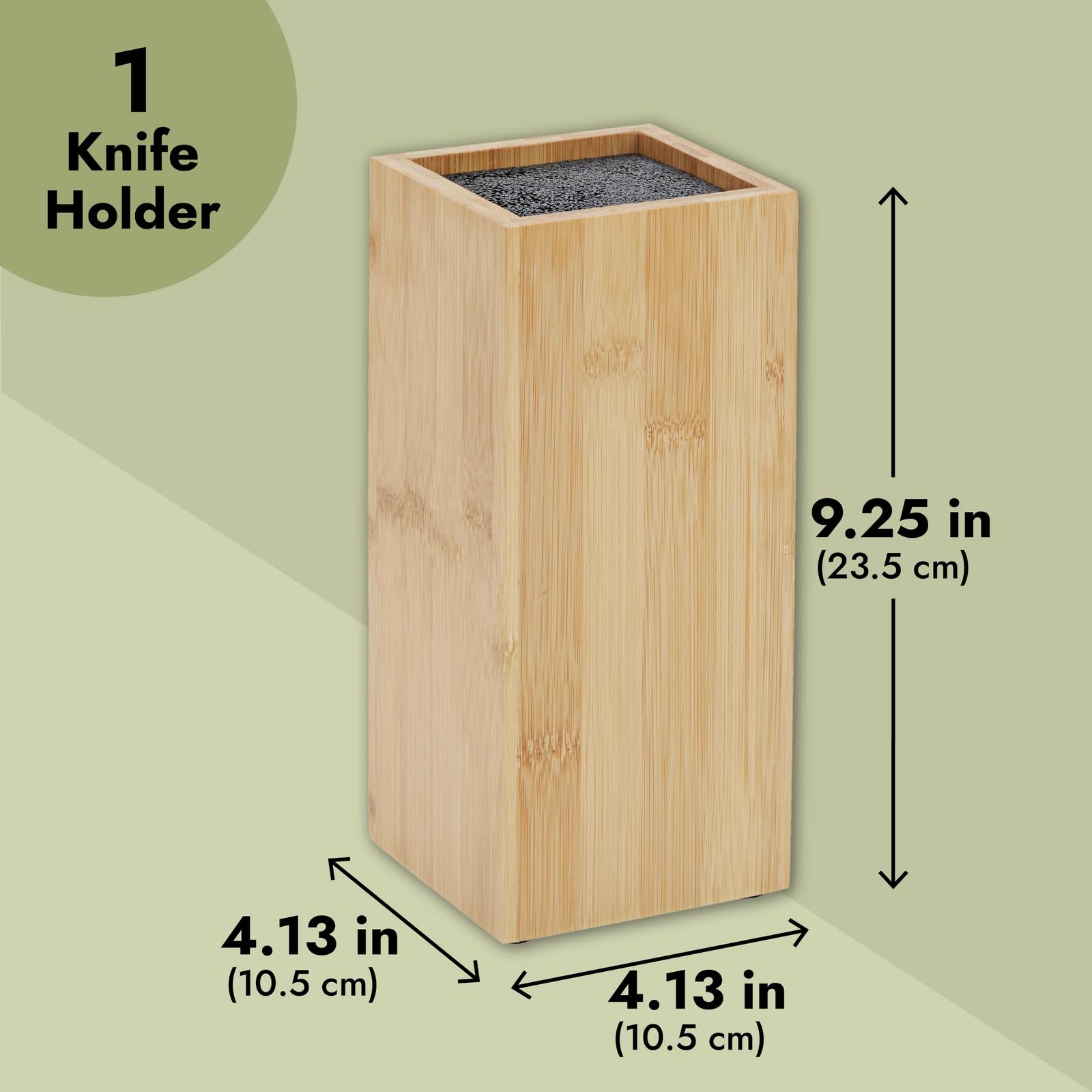 Juvale bloque de cuchillos compatible con encimeras pequeñas.